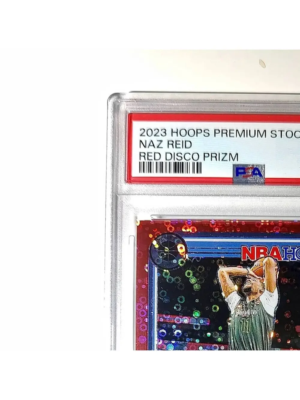 Naz Reid 2023 Panini Hoops Premium #221 59/149 Red Disco Prizm PSA 10 Gem Mint